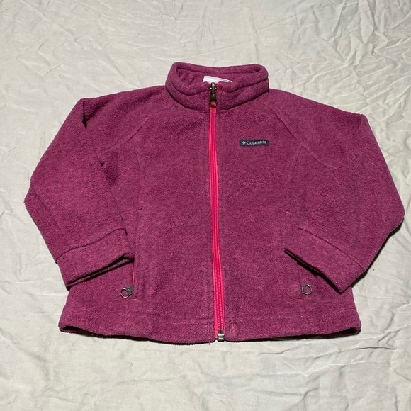 Columbia girls zip up fleece sweatshirt size 3T - Picture 1 of 8